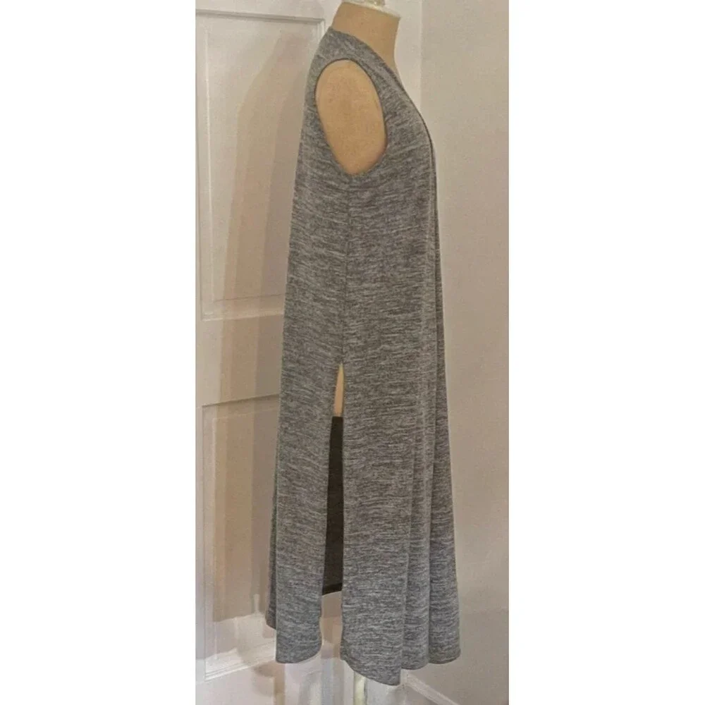 Lularoe Joy long vest in grey small - Picture 4 of 7